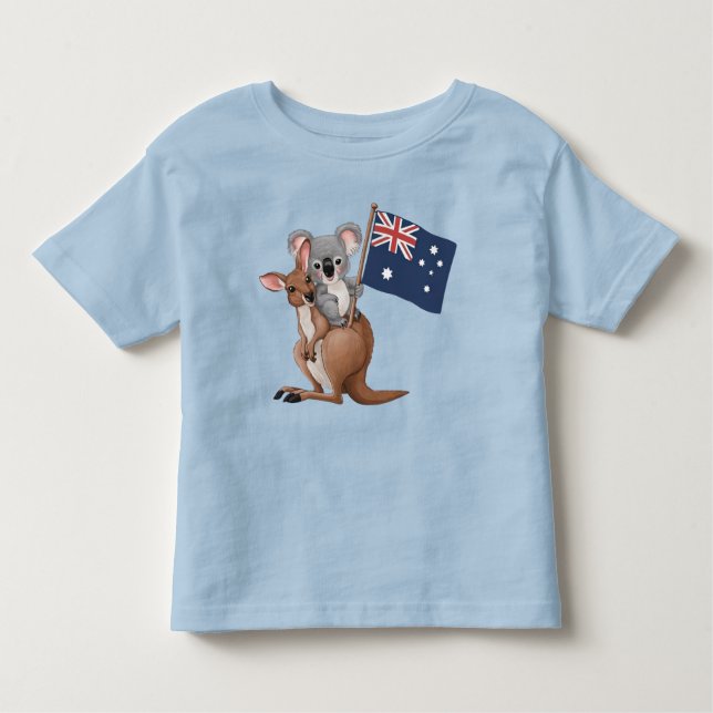 Camiseta De Bebé Kangaroo y Koala (Anverso)