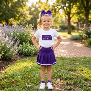 Camiseta De Bebé Kansas Criado en Casa Púrpura y Blanco
