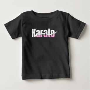 Camiseta De Bebé Karate Martial Arts Resumen Swish