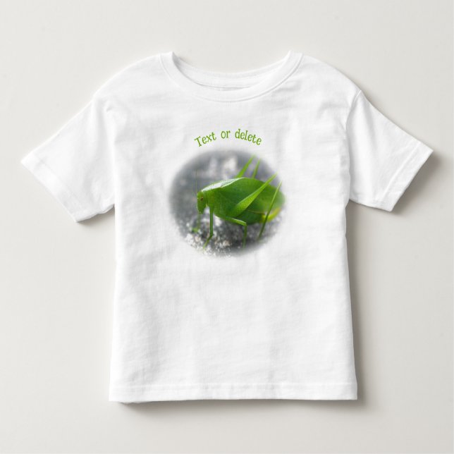 Camiseta De Bebé Katydid Grasshopper Nature Personalized (Anverso)