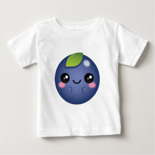 Camiseta De Bebé Kawaia Blueberry