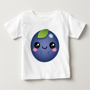 Camiseta De Bebé Kawaia Blueberry