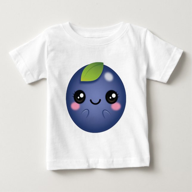 Camiseta De Bebé Kawaii Arándano (Anverso)