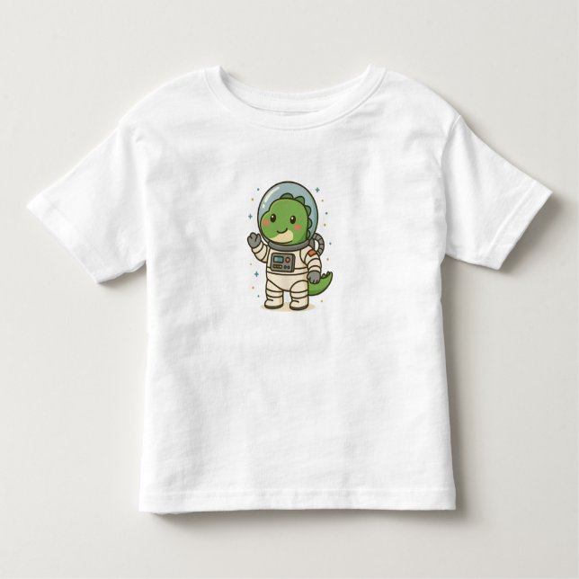 Camiseta De Bebé Kawaii Astro Dinosaur – Cute Dino Jobs (Anverso)