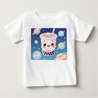 Camiseta De Bebé Kawaii Boba Tea Galaxy Toddler T-Shirt