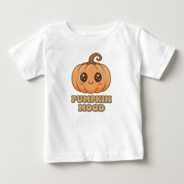 Camiseta De Bebé Kawaii Calabaza Mood Baby T-Shirt (Anverso)