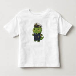 Camiseta De Bebé Kawaii Captain Dinosaur – Cute Dino Jobs
