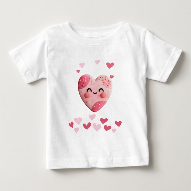 Camiseta De Bebé Kawaii Cookie with Hearts and Sprinkles T-Shirt (Anverso)