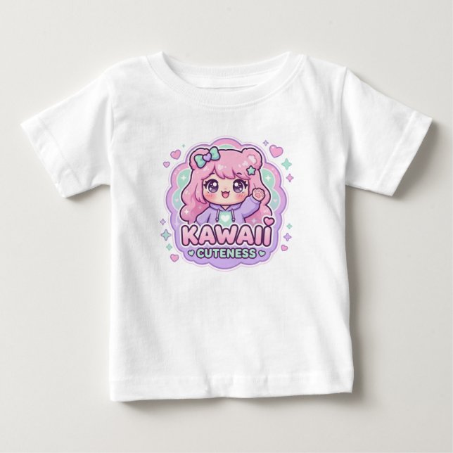 Camiseta De Bebé Kawaii Cuteness (Anverso)