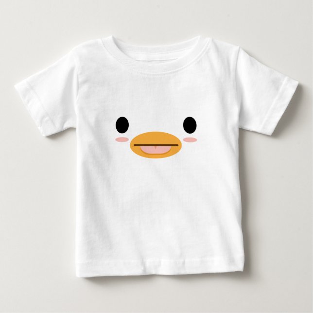 Camiseta De Bebé Kawaii Duck Tongue "Demasiado lindo para ser serio (Anverso)
