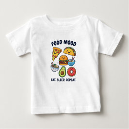 Camiseta De Bebé Kawaii Fast Food Mood Patterns