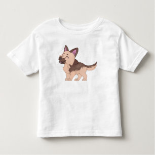 Camiseta De Bebé Kawaii German Shepherd Dog