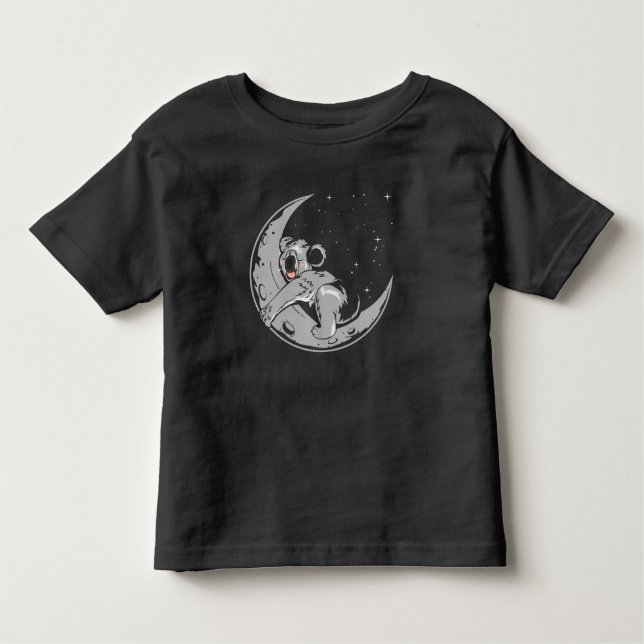 Camiseta De Bebé Kawaii Koala Luna Animal Durmiente (Anverso)