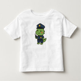 Camiseta De Bebé Kawaii Officer Dinosaur – Cute Dino Jobs