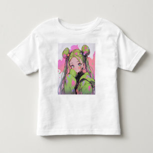 Camiseta De Bebé Kawaii Pastel Splatter Anime Chica