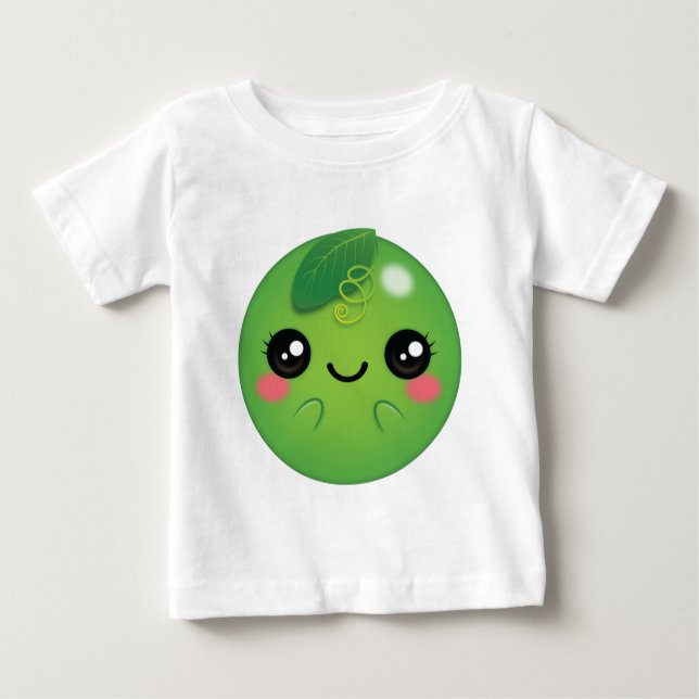 Camiseta De Bebé Kawaii Pea (Anverso)