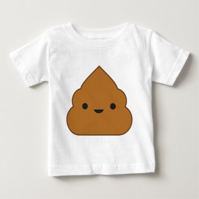 Camiseta De Bebé Kawaii Poop (Anverso)