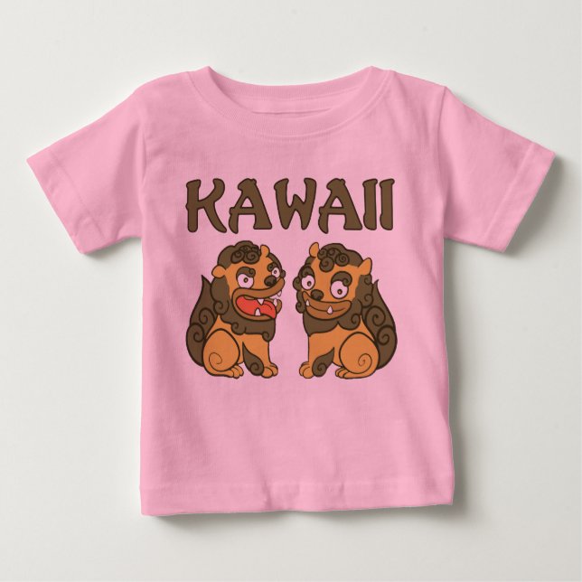 Camiseta De Bebé Kawaii Shisa Creeper (Anverso)