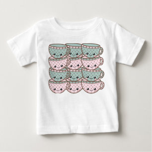 Camiseta De Bebé Kawaii Tea Cups