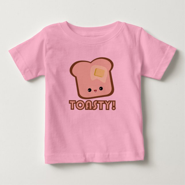 Camiseta De Bebé ¡Kawaii Toasty! Cañón de tostadas (Anverso)