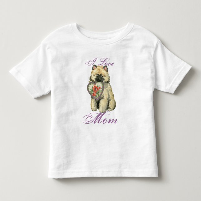 Camiseta De Bebé Keeshond Heart Mom (Anverso)
