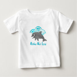 Camiseta De Bebé Keiki Watercolor Dolphin Wave