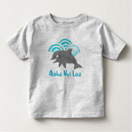 Camiseta De Bebé Keiki Watercolor Dolphin Wave