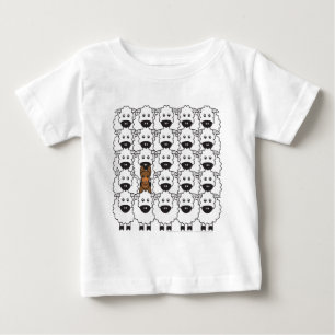 Camiseta De Bebé Kelpie australiano en las ovejas
