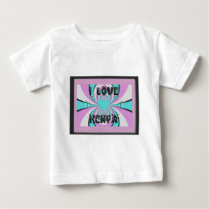 Camiseta De Bebé Kenia Mágica: AMO A KENYA