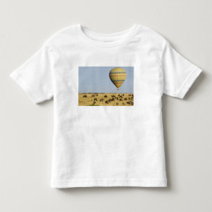 Camiseta De Bebé Kenia, Masai Mara. Los turistas montan en globo ae