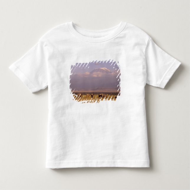 Camiseta De Bebé Kenia: Parque Nacional Amboseli, Elefantes (Anverso)