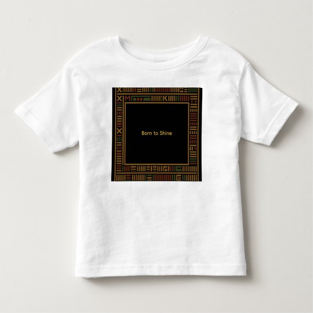 Camiseta De Bebé Kente de oro africano, Toddler T-Shirt (Anverso)