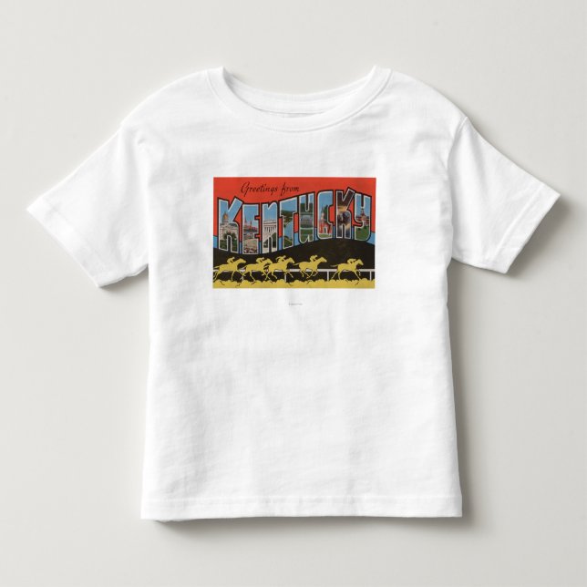 Camiseta De Bebé Kentucky (escena) de la carrera de caballos - (Anverso)
