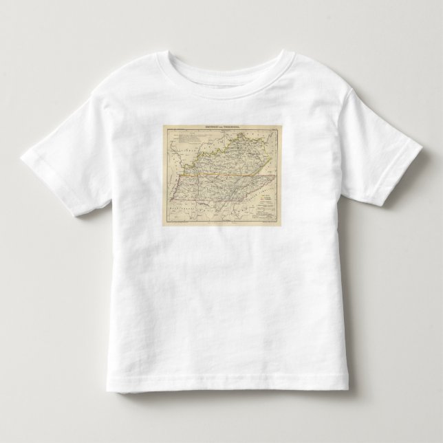 Camiseta De Bebé Kentucky y Tennessee (Anverso)