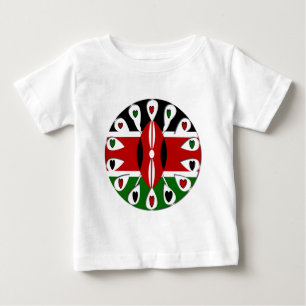 Camiseta De Bebé Kenya: Motif de arte de la bandera