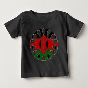 Camiseta De Bebé Kenya: Motif de arte de la bandera