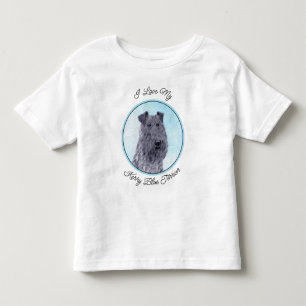 Camiseta De Bebé Kerry Blue Terrier Pintura Cute Original Perro Art