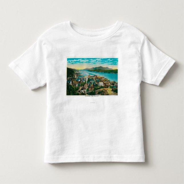 Camiseta De Bebé Ketchikan, opinión de la ciudad de Alaska - la (Anverso)