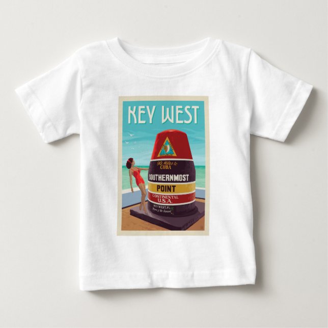 Camiseta De Bebé Key West | Florida (Anverso)