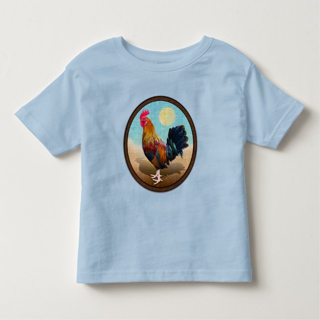 Camiseta De Bebé Key West - Óvalo de cosecha de gallos gitanos (Anverso)