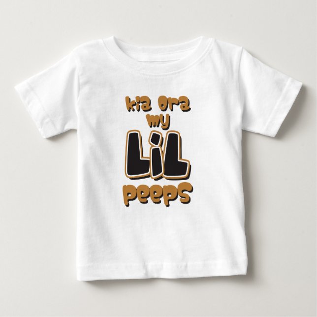 Camiseta De Bebé Kia Ora mis píos de LIL (Anverso)