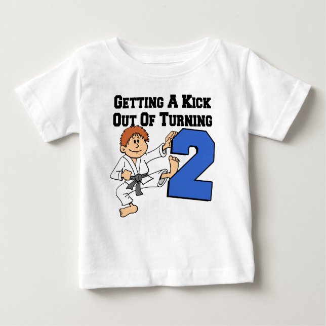 Camiseta De Bebé Kick Out Of Turning Two (Anverso)
