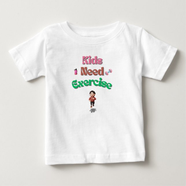 Camiseta De Bebé Kids Need Exercise (Anverso)