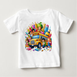 Camiseta De Bebé Kids & School Bus Back to School Bash