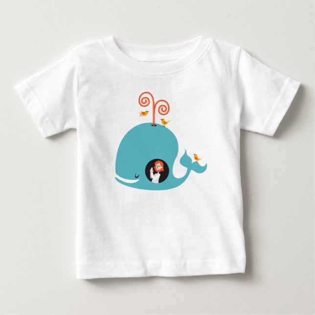 Camiseta De Bebé Kids Shirt Bible Story Jonah And The Whale (Anverso)