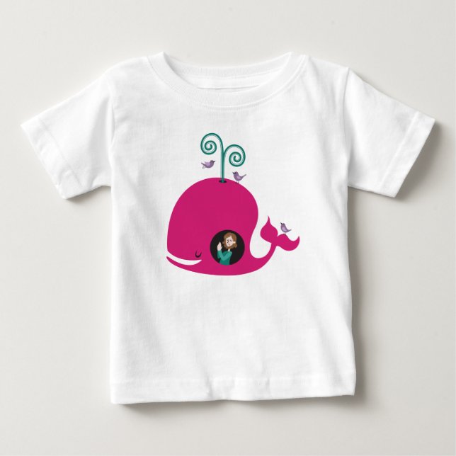 Camiseta De Bebé Kids Shirt Bible Story Jonah And The Whale Girl (Anverso)