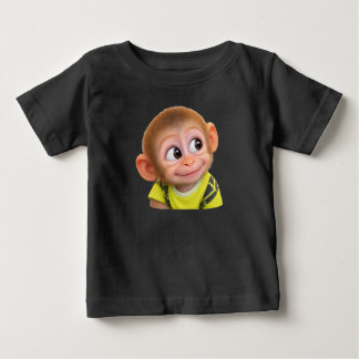 Camiseta De Bebé kids t-shirt funny Monkey looking to the side