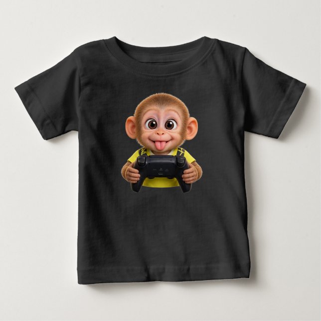 Camiseta De Bebé Kids' T-shirt – Playful monkey play (Anverso)