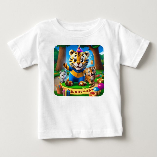 Camiseta De Bebé Kids  Tiger's Neighborhood 2nd Birthday (Anverso)