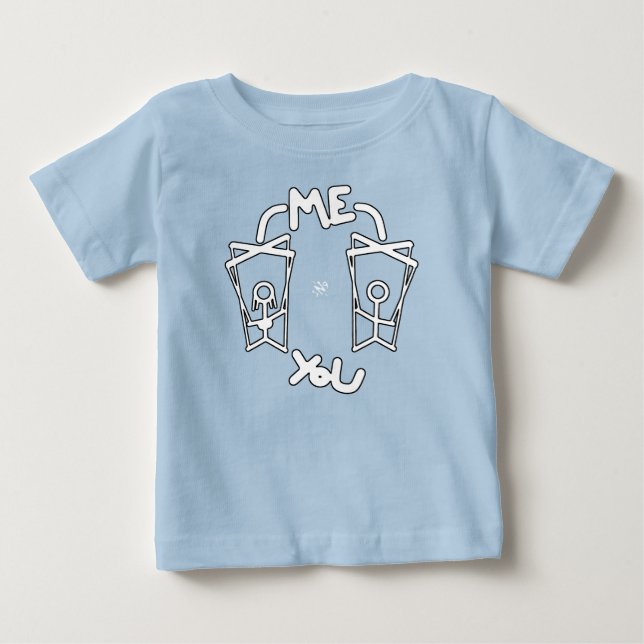 Camiseta De Bebé Kids vs parents dynamics joke baby T-Shirt (Anverso)